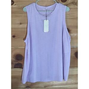 NWT!Calia by Carrie Underwood Womens athletic work out tank.split back.Purple 1X